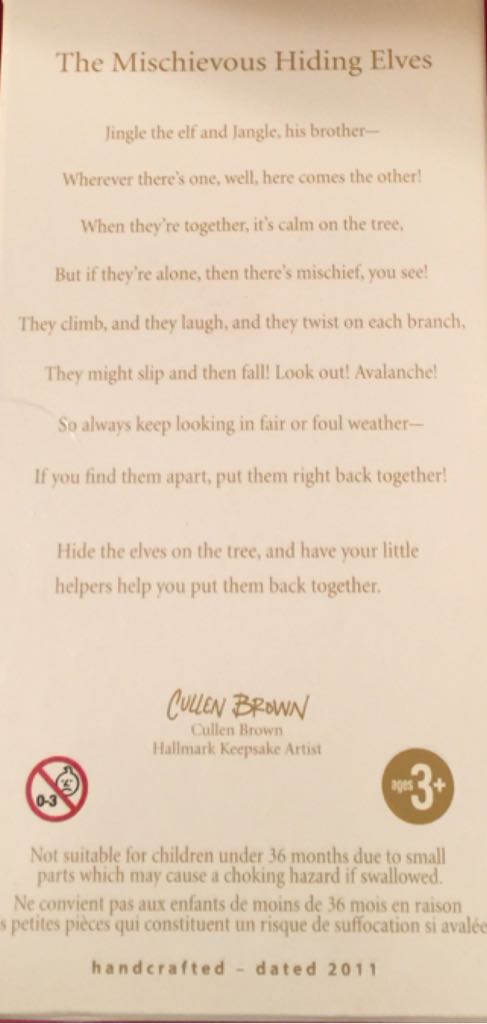 Mischievous Hiding Elves, The - Elves (Elves) ornament collectible [Barcode 795902220488] - Main Image 2