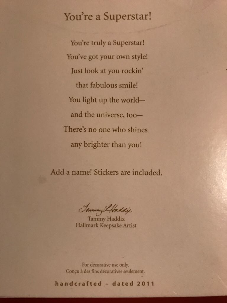 You’re A Superstar!  (Photo Holder) ornament collectible [Barcode 795902230319] - Main Image 2