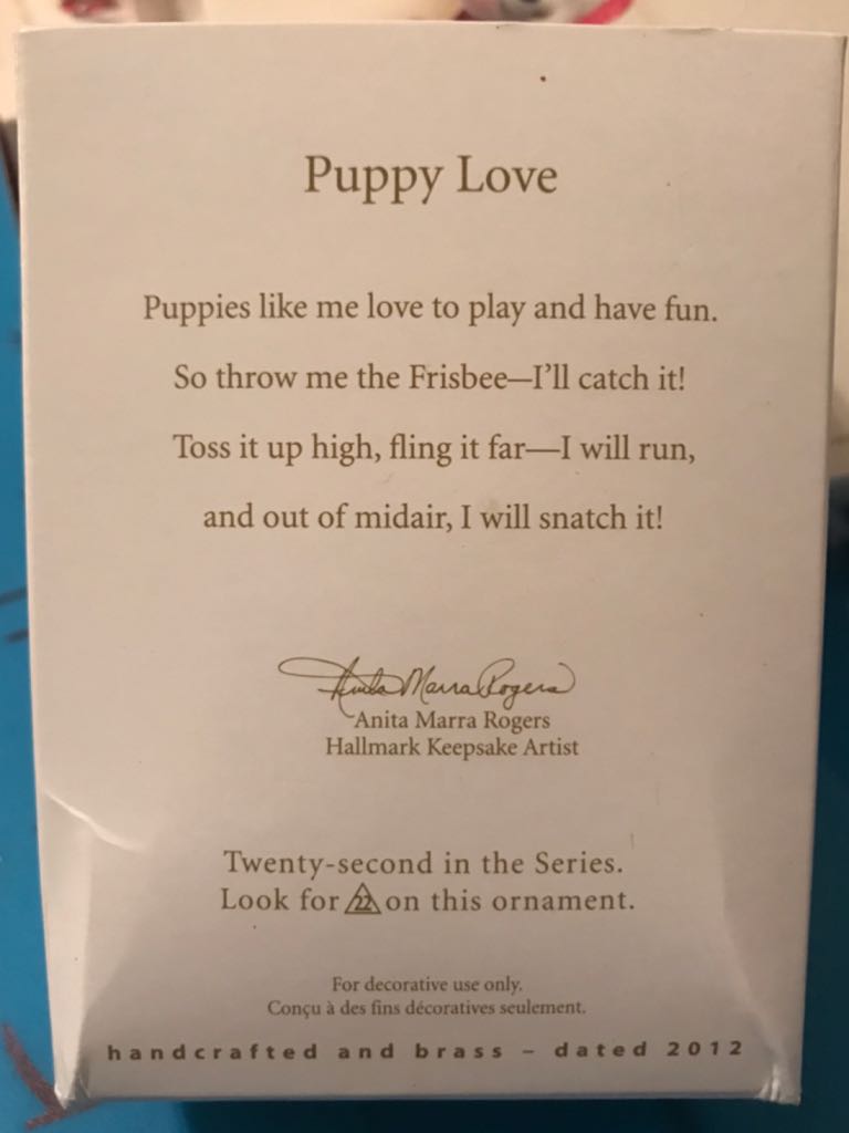 Puppy Love #22 - Border Collie - Puppy Love (Dogs) ornament collectible [Barcode 795902236717] - Main Image 2