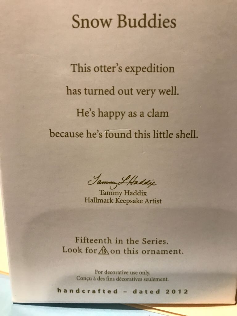 Snow Buddies 2012 - 15th (Snow Buddies) ornament collectible [Barcode 795902240295] - Main Image 2