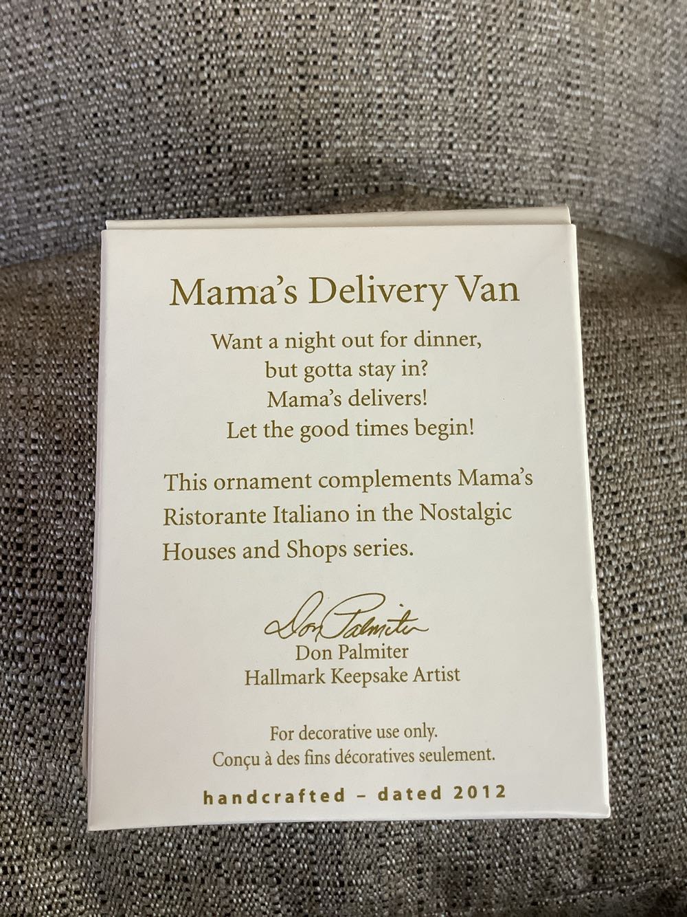 Mama’s Delivery Van - Nostalgic Houses And Shops (Nostalgic Houses And Shops) ornament collectible [Barcode 795902240486] - Main Image 2