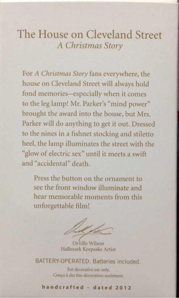 A Christmas Story:  The House On Cleveland Street -  A Christmas Story (A Christmas Story) ornament collectible [Barcode 795902246211] - Main Image 2