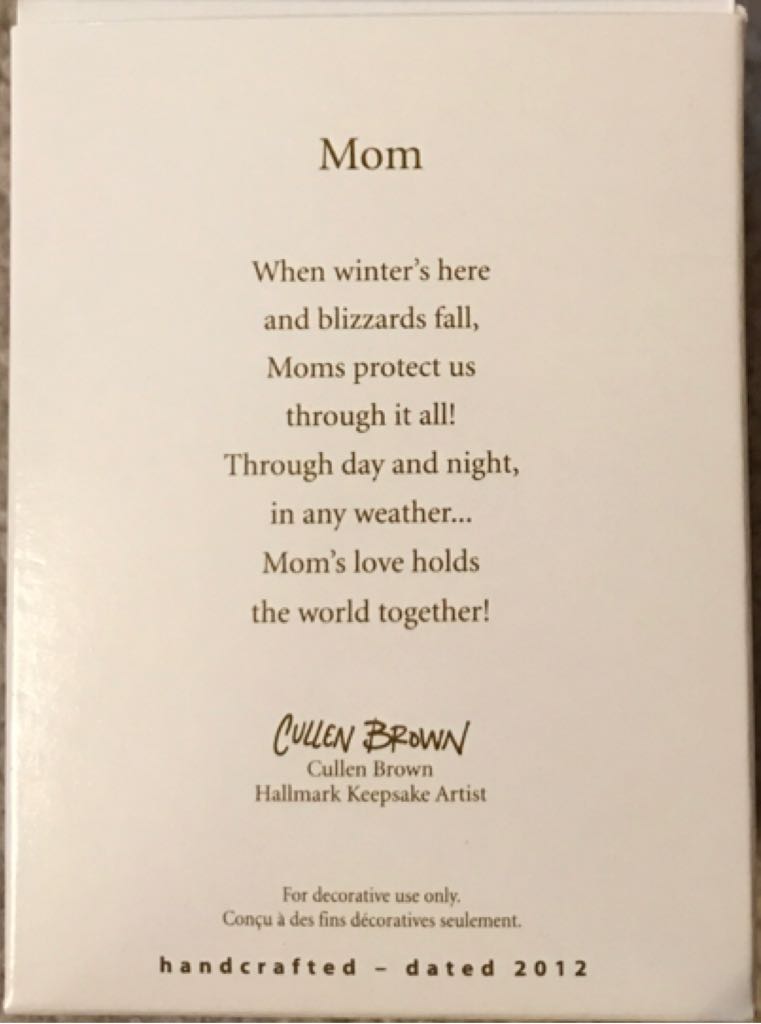 Mom 2012 - Family (Daughter) ornament collectible [Barcode 795902248789] - Main Image 2