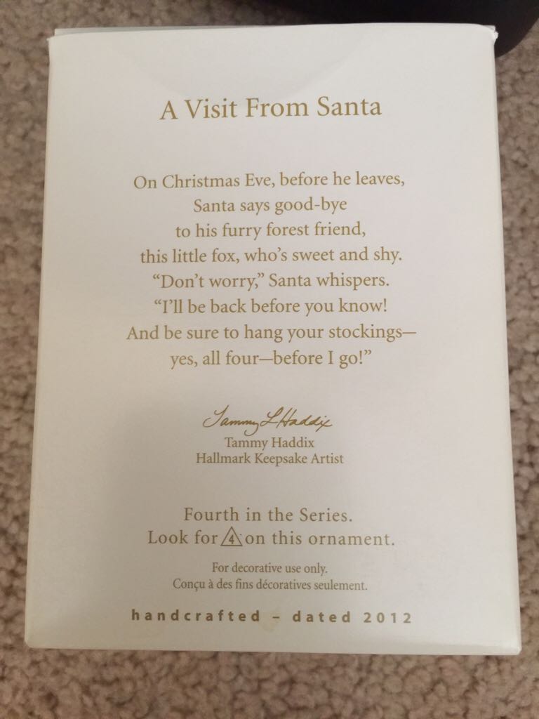 A Visit From Santa #4 - A Visit From Santa (Santas) ornament collectible [Barcode 795902249748] - Main Image 2
