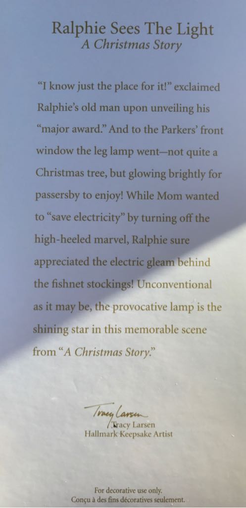 Christmas Story:  Ralphie Sees The Light - A Christmas story (A Christmas Story) ornament collectible [Barcode 795902250676] - Main Image 2