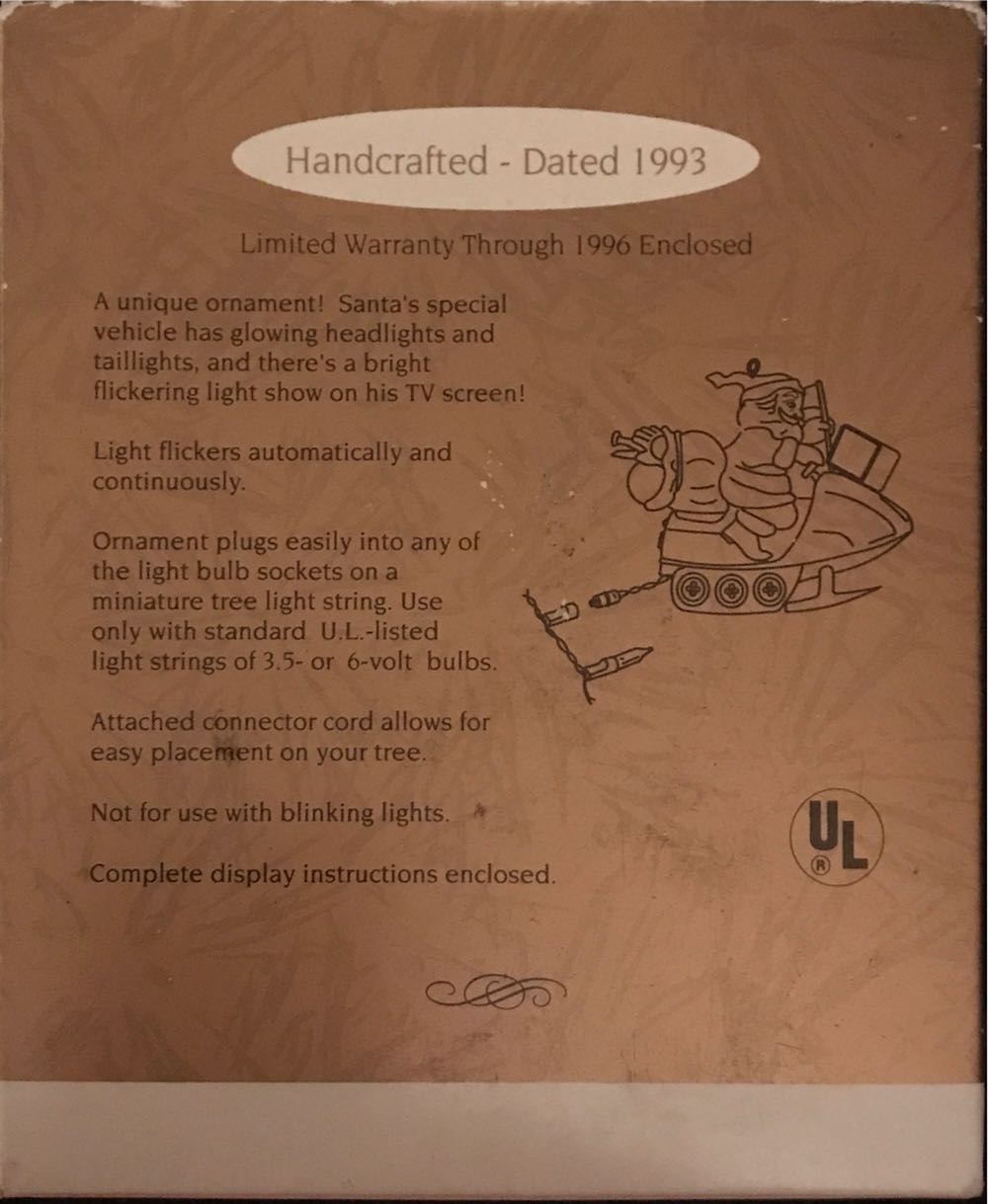 Santa’s Snow-Getter - Magic Light (Keepsake Ornament) ornament collectible [Barcode 015012026269] - Main Image 2