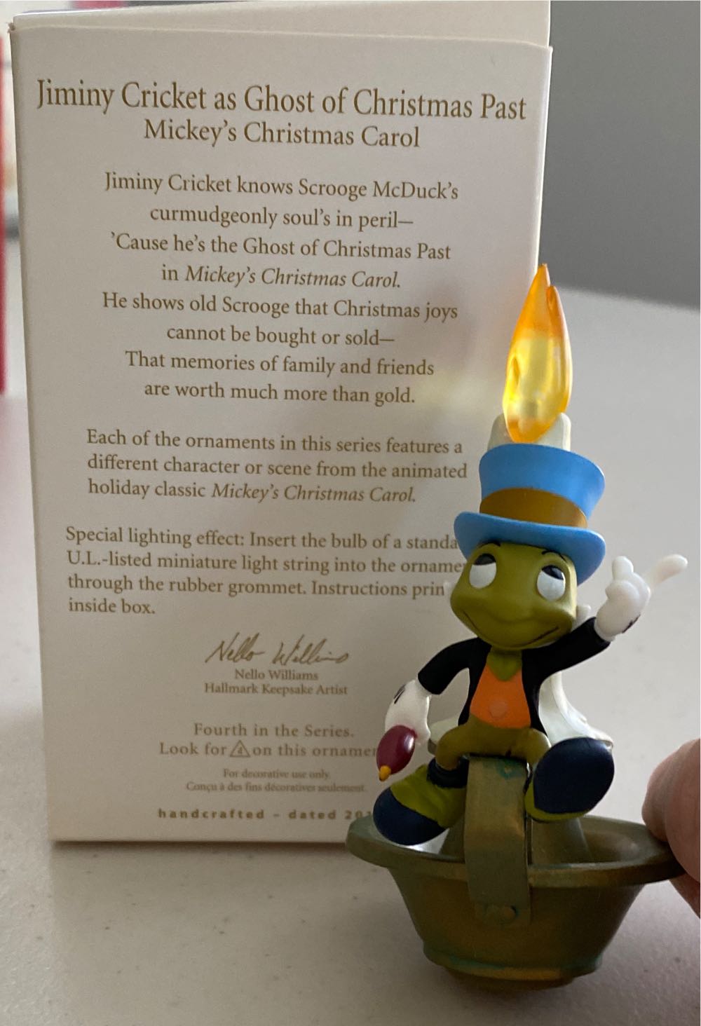 Jiminy Cricket As Ghost Of Christmas Past - Disney’s Mickey’s Christmas Carol (Mickey Mouse) ornament collectible [Barcode 795902255282] - Main Image 4