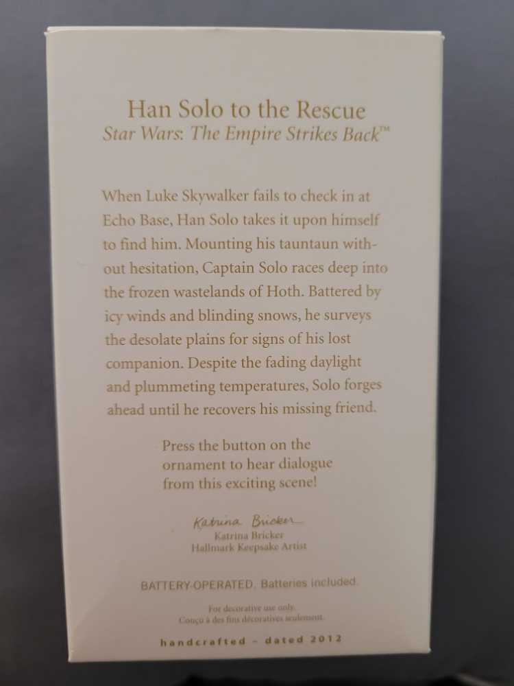 Star Wars:  Han Solo To The Rescue - Star Wars: The Empire Strikes Back (Star Wars) ornament collectible [Barcode 795902256197] - Main Image 3