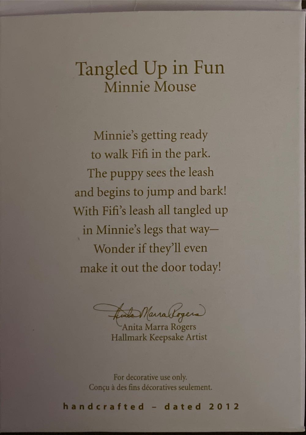 Tangled Up In Fun - Disney - Minnie Mouse (Disney) ornament collectible [Barcode 795902257262] - Main Image 4