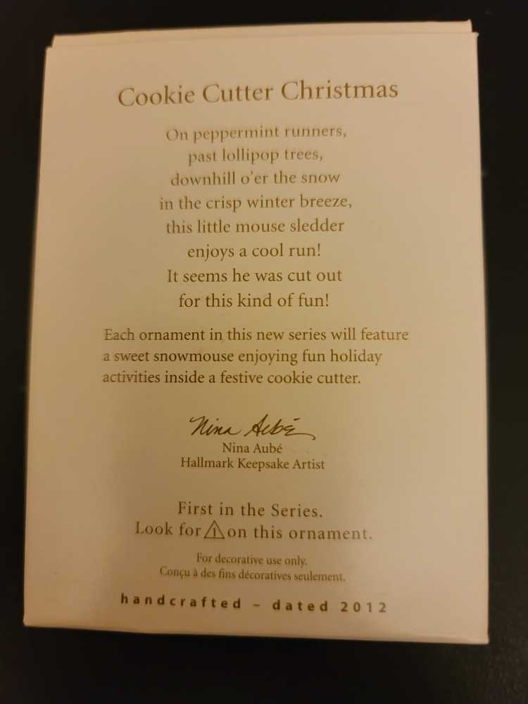Cookie Cutter Christmas 2012 - Cookie Cutter Christmas Series (Cookie Cutter Christmas) ornament collectible [Barcode 795902258788] - Main Image 3