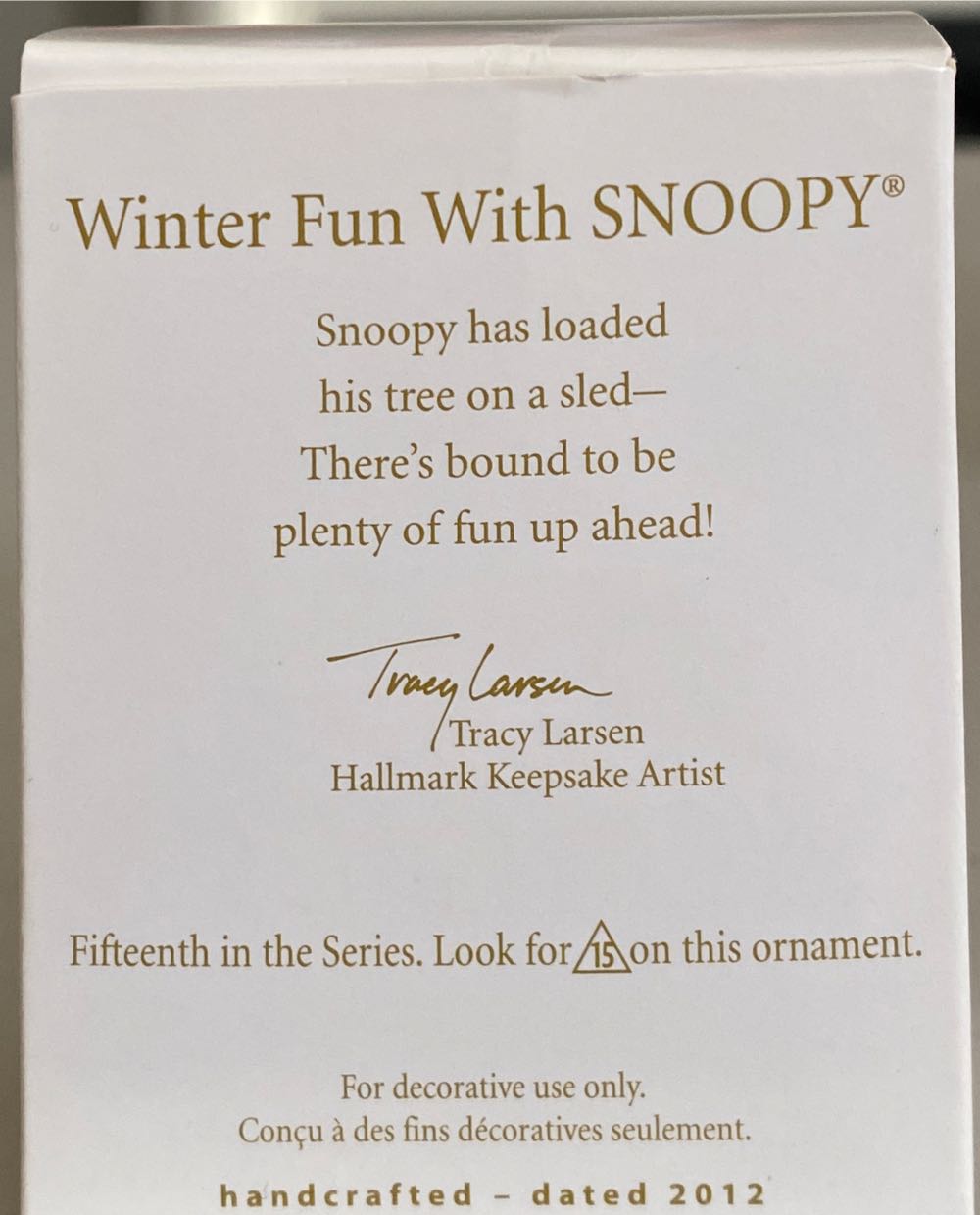 Miniature Peanuts Winter Fun With Snoopy #15 - Winter Fun With Snoopy (Peanuts Miniature) ornament collectible [Barcode 795902258832] - Main Image 3