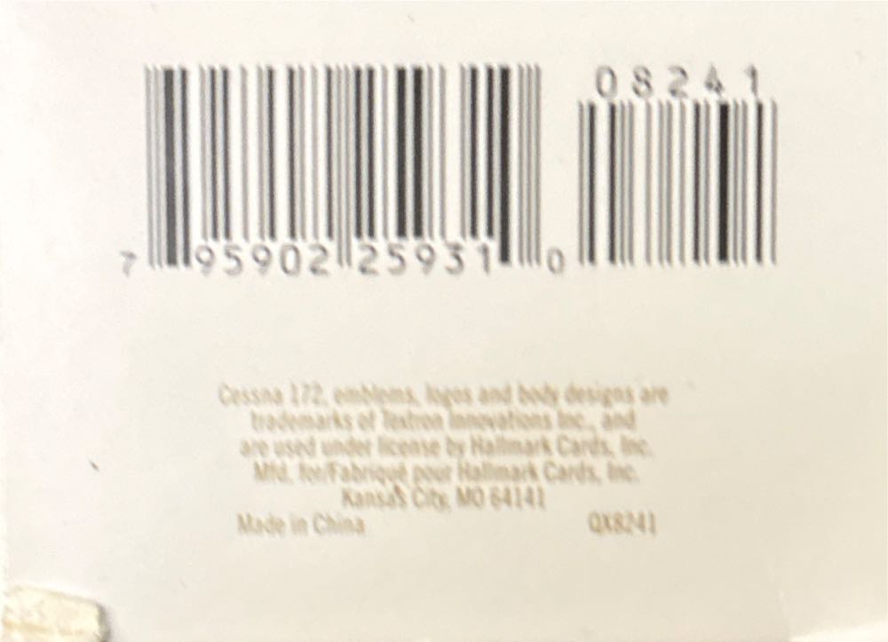Cessna 172 Skyhawk - Sky’s The Limit (Aviation) ornament collectible [Barcode 795902259310] - Main Image 3