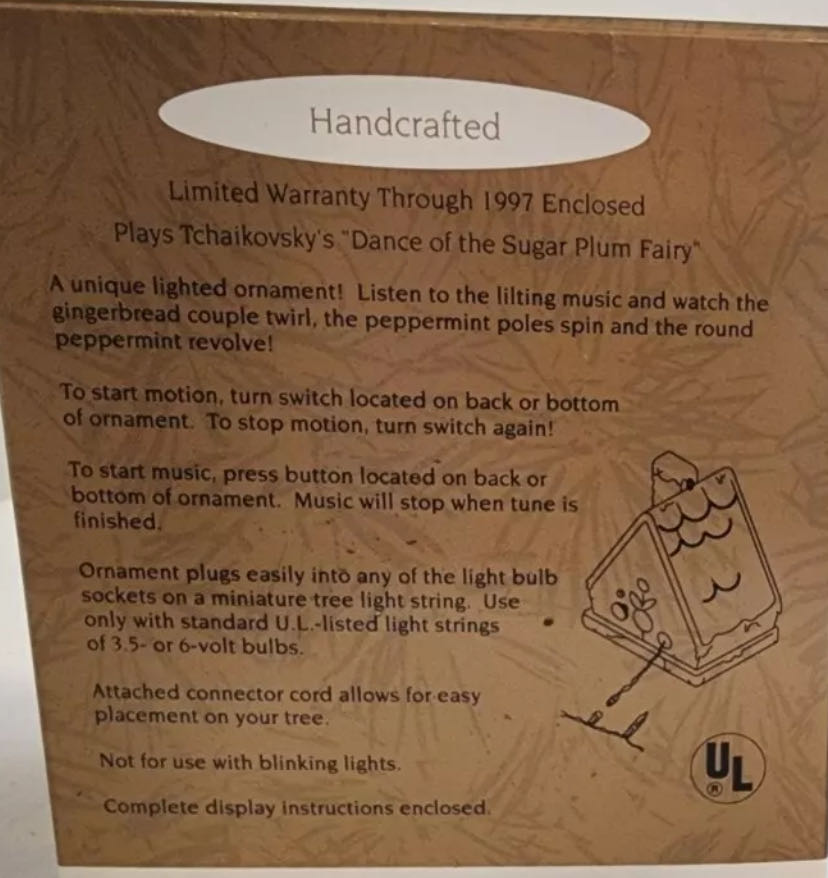 Gingerbread Fantasy - Gingerbread (Magic-light, sound, & motion) ornament collectible [Barcode 015012026368] - Main Image 3