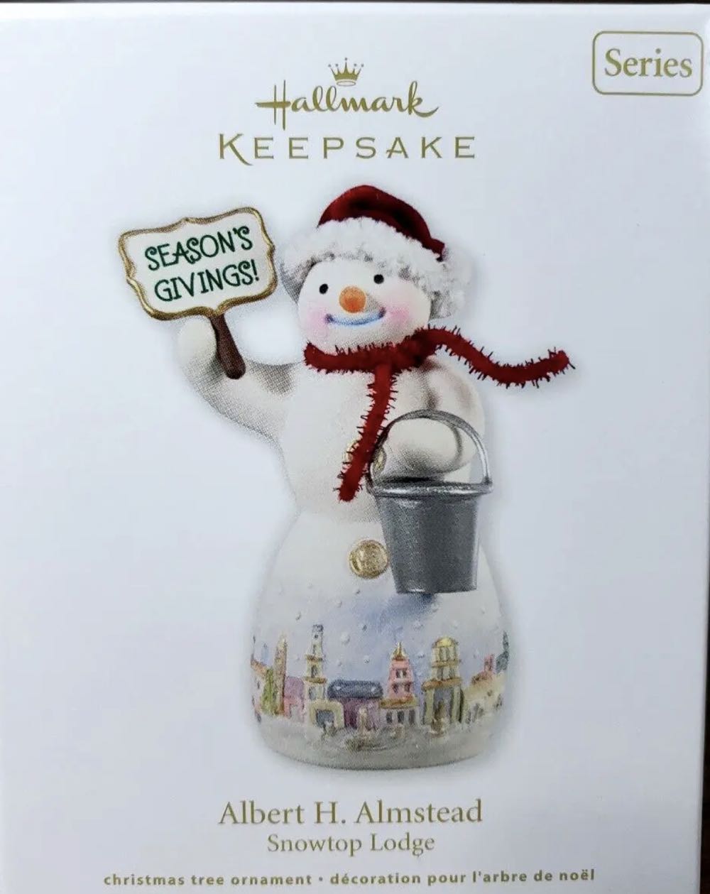 Albert H. Almstead - Snowtop Lodge (Snowman) ornament collectible [Barcode 795902268107] - Main Image 4