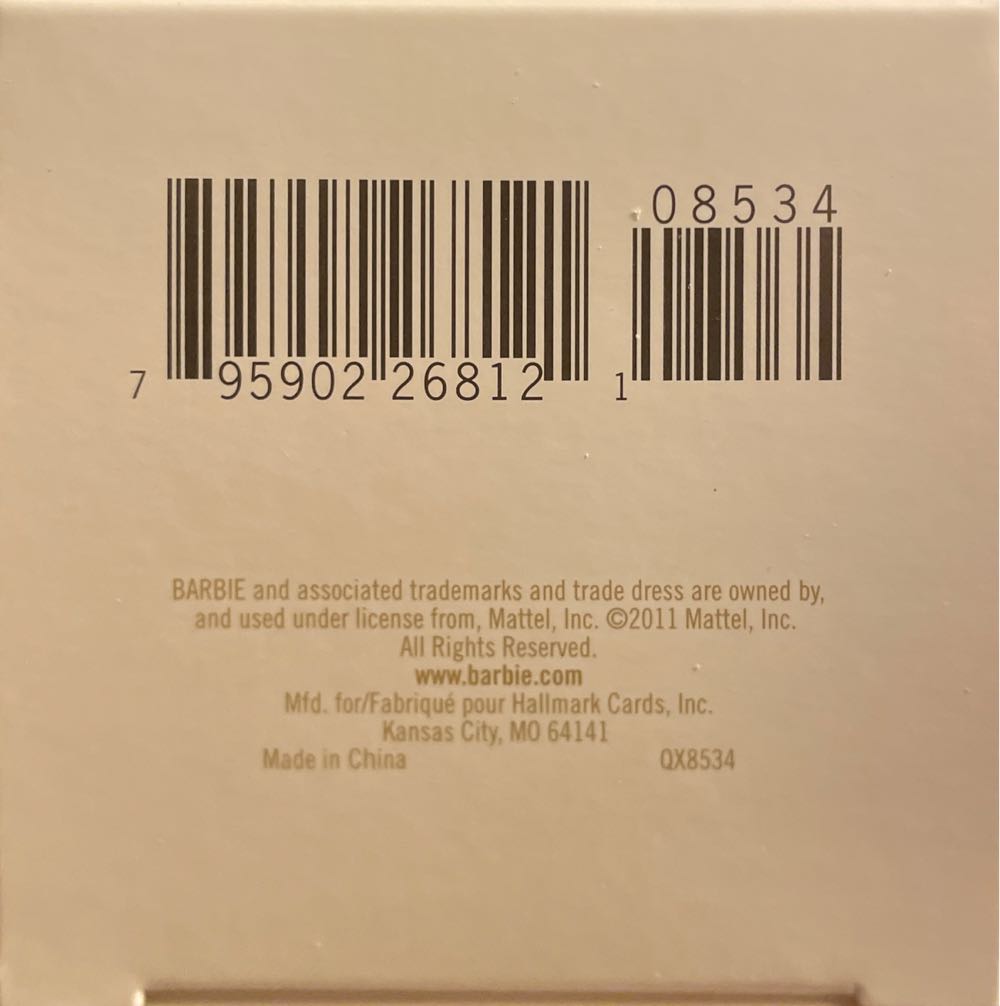 Barbie Celebration #13F 2012 - Celebration Barbie Ornament Series (Holiday Barbie) ornament collectible [Barcode 795902268121] - Main Image 3