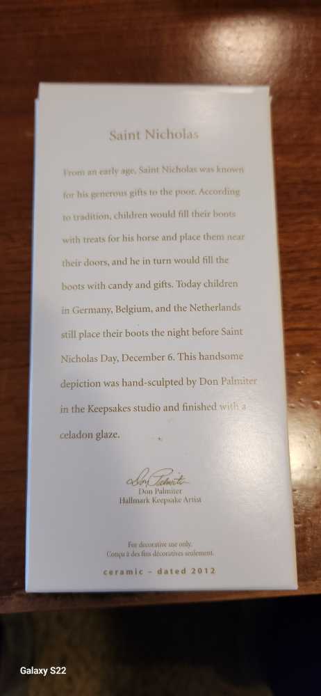 Saint Nicholas  (Old World Santa) ornament collectible [Barcode 795902268794] - Main Image 3