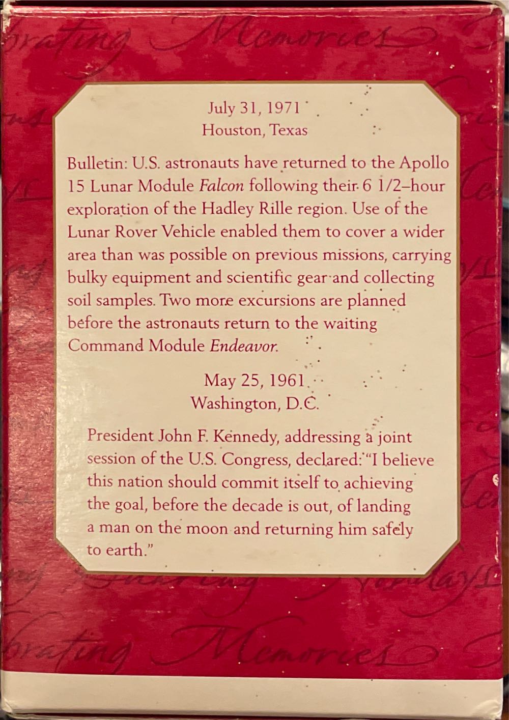 Lunar Rover Vehicle - Magic Plug-in (Journeys Into Space) ornament collectible [Barcode 015012479027] - Main Image 3