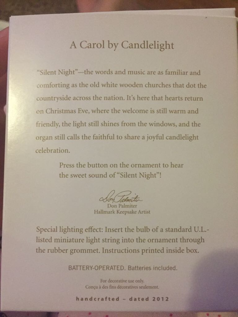 Church A Carol By Candlelight - Magic Sound (Music) ornament collectible [Barcode 795902273477] - Main Image 2