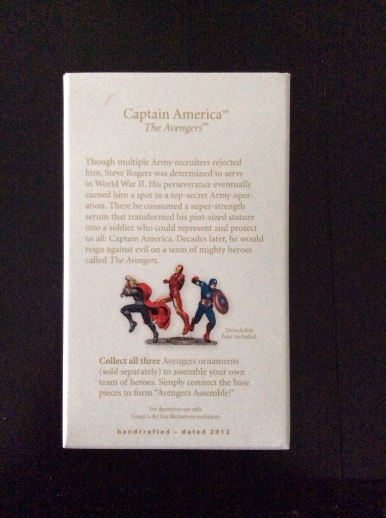 Captain America - The Avengers (Marvel Set) ornament collectible [Barcode 795902274863] - Main Image 2