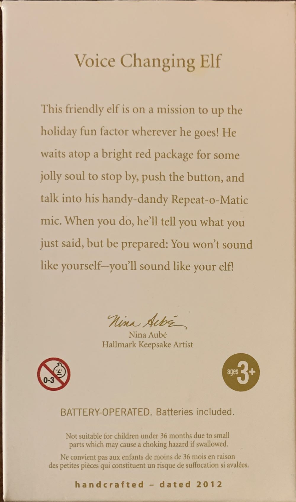 Voice Changing Elf (fun) - Elves (Magic Recordable Sound) ornament collectible [Barcode 795902275211] - Main Image 2