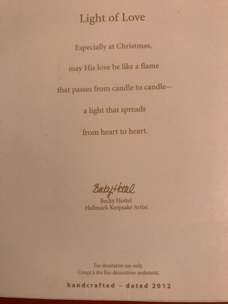 Light Of Love  ornament collectible [Barcode 795902277284] - Main Image 2