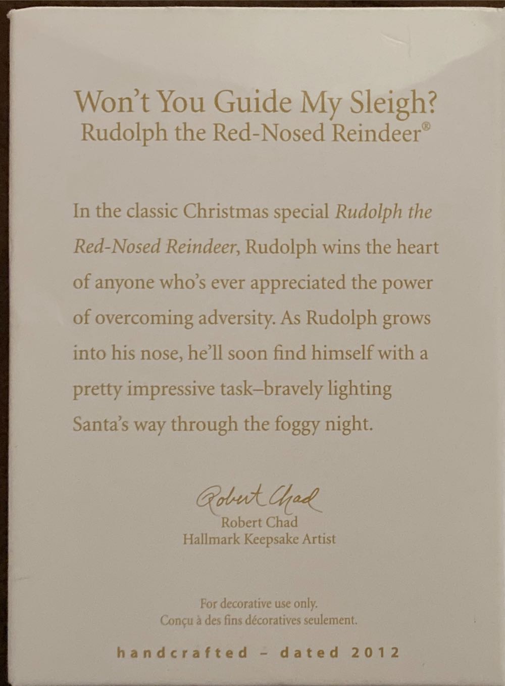 Won’t You Guide My Sleigh? - Rudolph The Red-Nosed Reindeer (Rudolph The Red Nosed Reindeer) ornament collectible [Barcode 795902290689] - Main Image 3