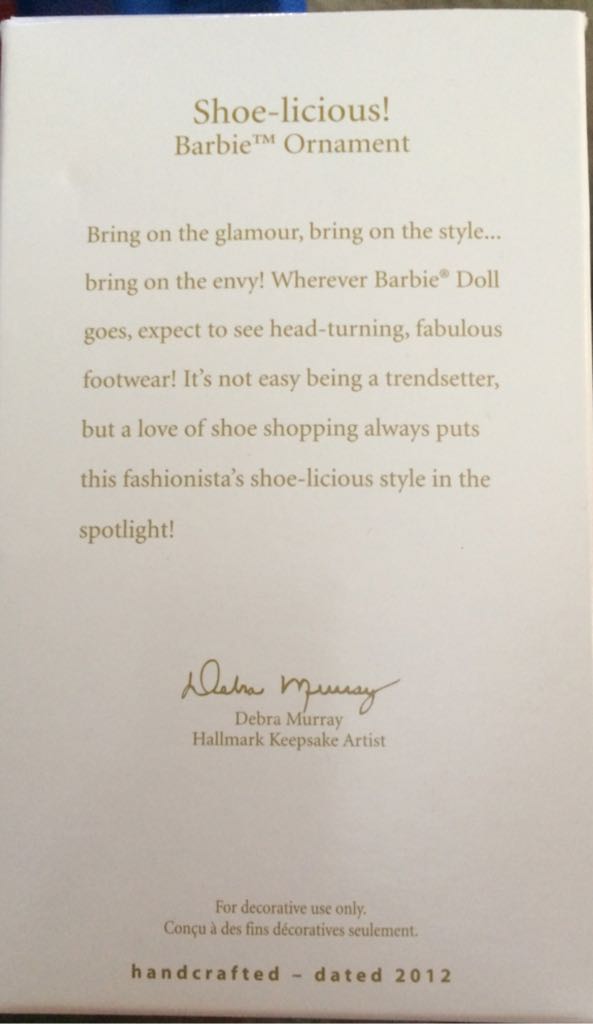 Barbie - Shoe-licious! - Barbie (Barbie) ornament collectible [Barcode 795902300494] - Main Image 2