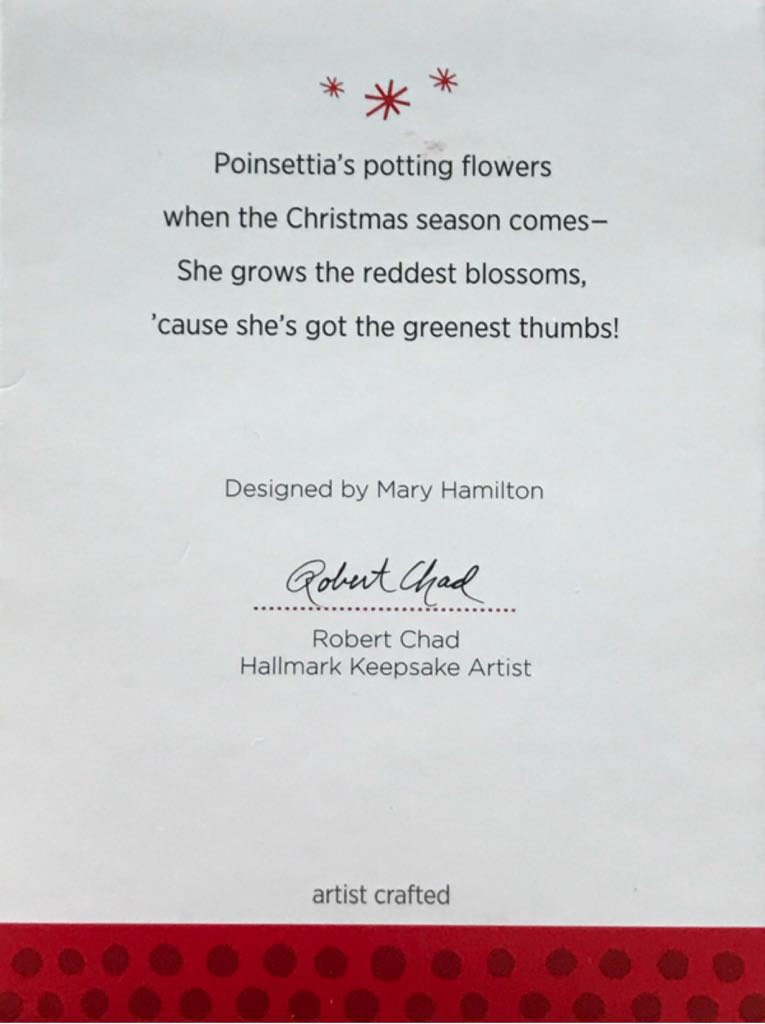 Mary’s Angels 26 - Poinsettia - Mary’s Angels (Angels) ornament collectible [Barcode 795902312558] - Main Image 2