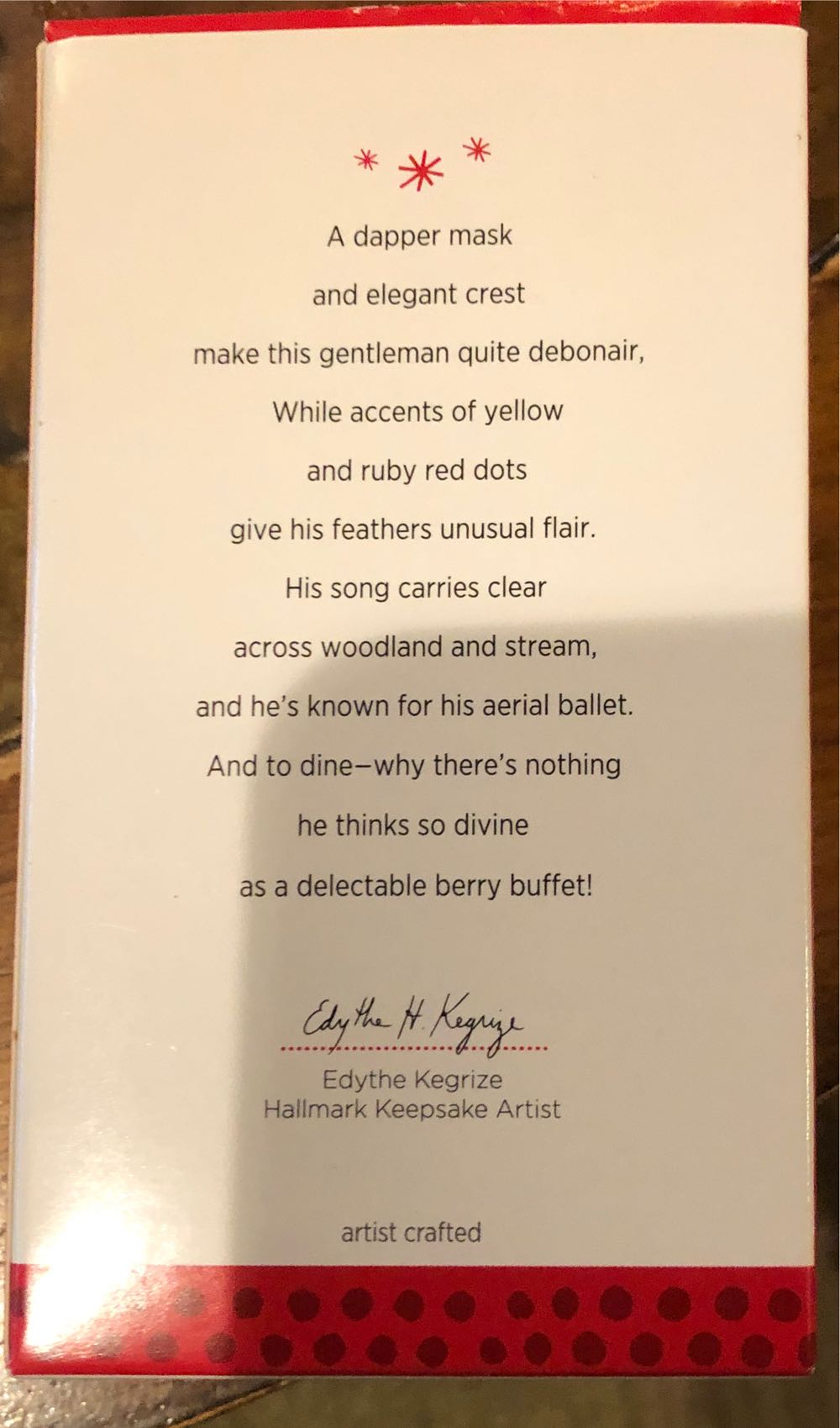 Cedar Waxwing - The Beauty Of Birds (The Beauty Of Birds) ornament collectible [Barcode 795902312848] - Main Image 2