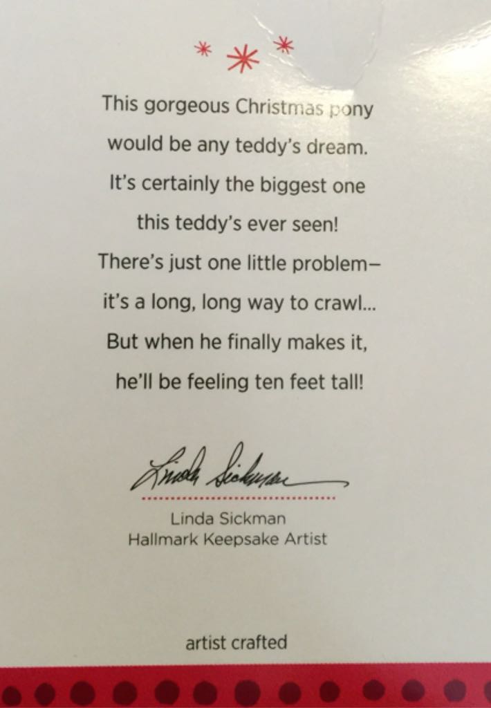 A Pony For Christmas #16 (2013) - A Pony For Christmas (Horse) ornament collectible [Barcode 795902312855] - Main Image 2