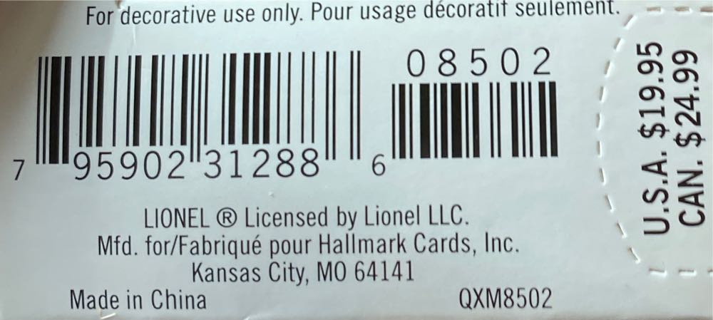 Lionel Minneapolis & St. Louis Work Train - Hallmark Miniature (Lionel Miniature) ornament collectible [Barcode 795902312886] - Main Image 3