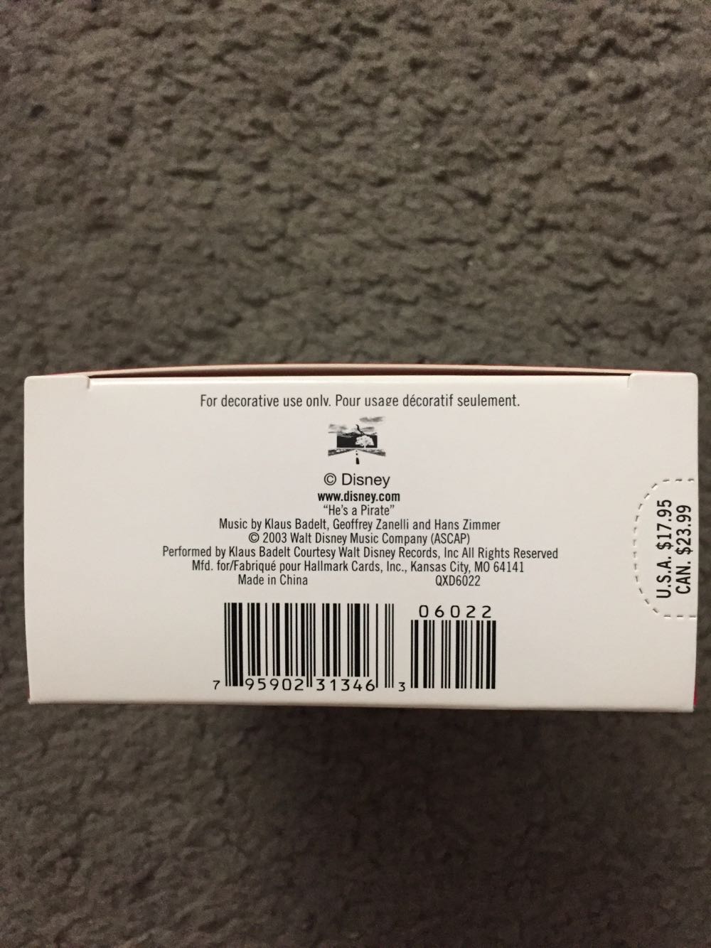 Pirates Of The Caribbean - Disney (Keepsake) ornament collectible [Barcode 795902313463] - Main Image 3