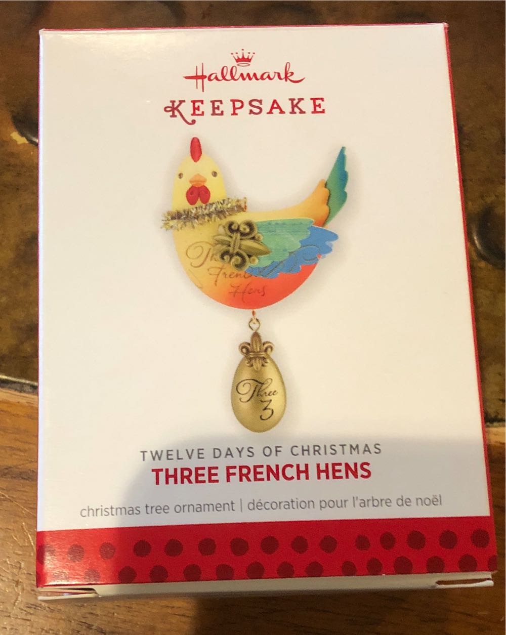 12 Days Of Christmas: #3/Three French Hens - Twelve Days Of Christmas (12 Days Of Christmas) ornament collectible [Barcode 795902319403] - Main Image 4