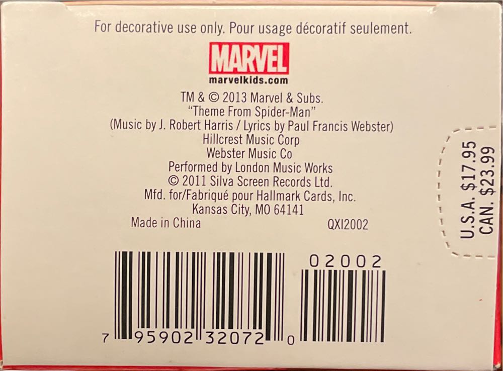 Here Comes The Spider-Man! - Spider-Man (Spider-Man) ornament collectible [Barcode 795902320720] - Main Image 3