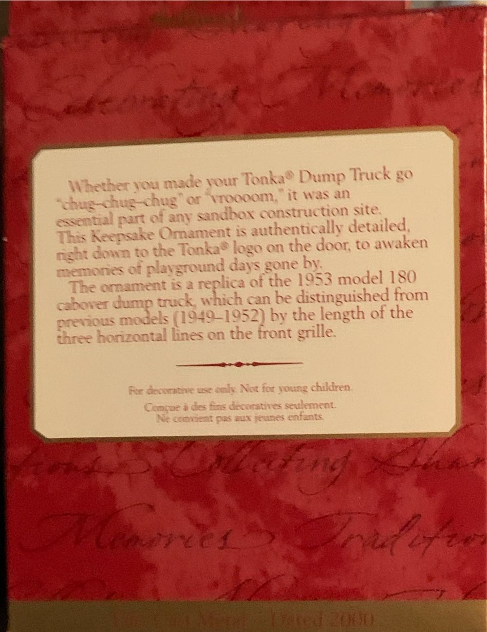 Tonka 1956 Suburban Pumper No.5 - Classic American Cars (Fire Truck) ornament collectible [Barcode 015012479706] - Main Image 4