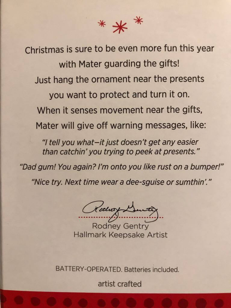 Mater Peekbuster - Disney/Pixar Cars (Disney/Pixar Cars) ornament collectible [Barcode 795902321154] - Main Image 2