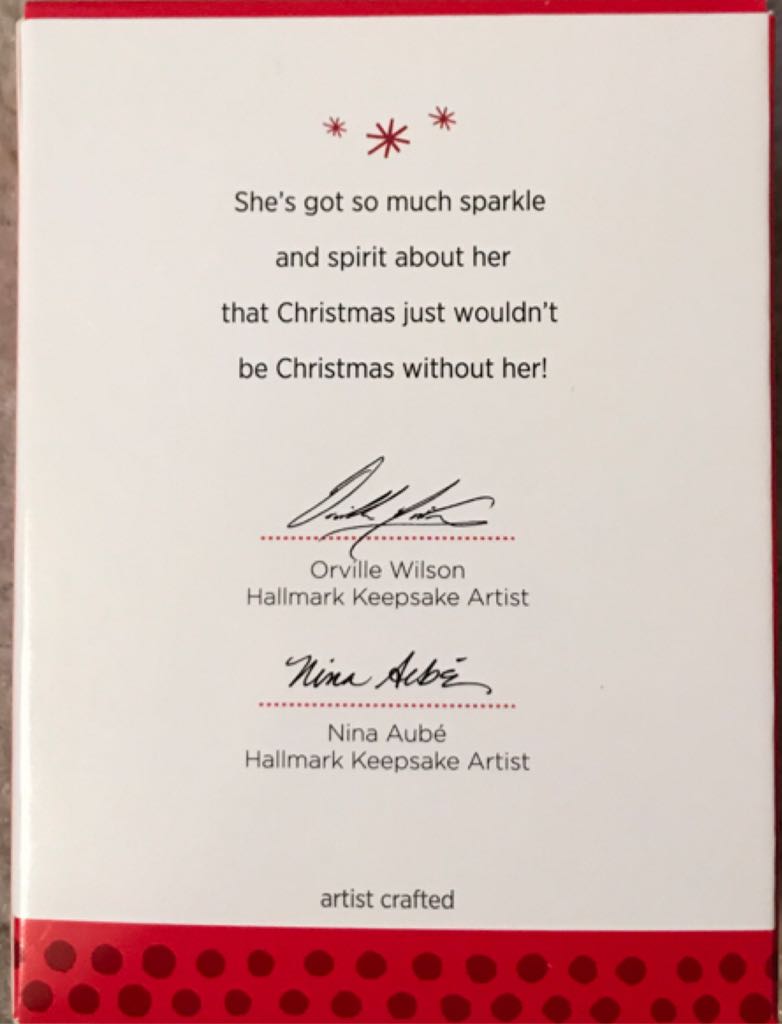 Carly - 2013 - Dear Daughter - Daughter (Daughter) ornament collectible [Barcode 795902324520] - Main Image 2