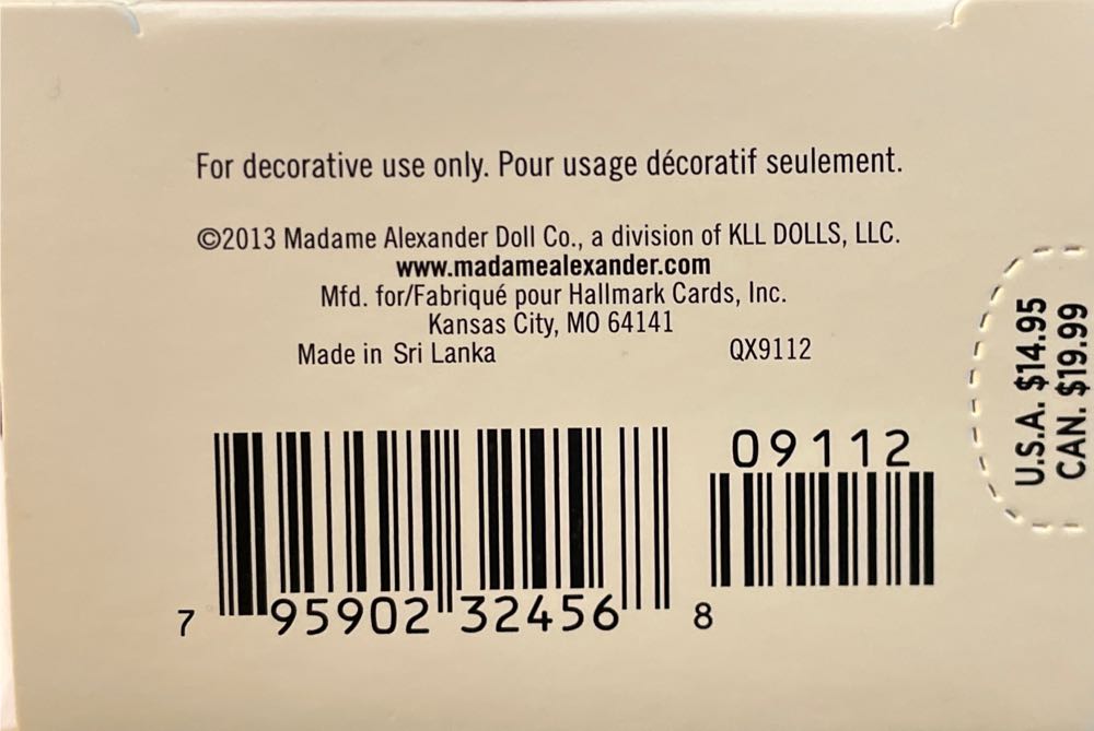 MA#18 Sending Christmas Cheer - Madame Alexander (Madame Alexander) ornament collectible [Barcode 795902324568] - Main Image 3