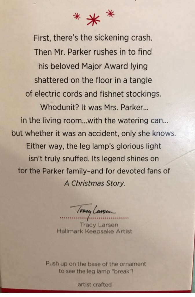 Christmas Story:  A Major Accident - A Christmas story (A Christmas Story) ornament collectible [Barcode 795902324582] - Main Image 2