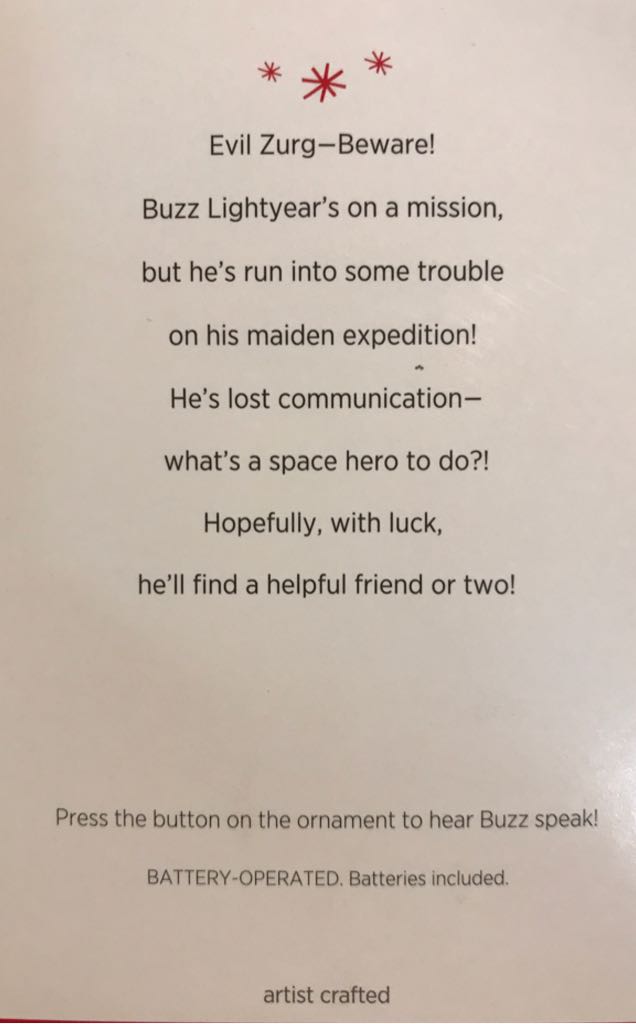 Buzz is on a Mission - Toy Story (Disney) ornament collectible [Barcode 795902325862] - Main Image 2