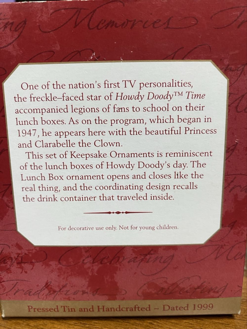 Howdy Doody Lunch Box Set - Lunch Box (Lunch Box) ornament collectible [Barcode 015012479744] - Main Image 3