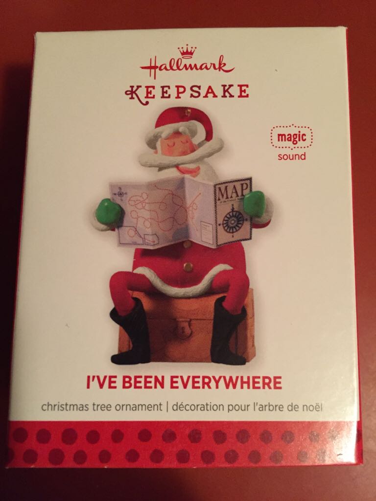 Santa I’ve Been Everywhere - Keepsake Ornament (Santa) ornament collectible [Barcode 795902332389] - Main Image 2