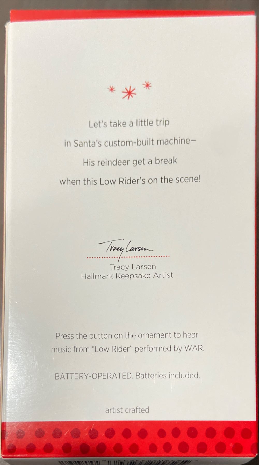 Low Rider - Hallmark Keepsake ornament collectible [Barcode 795902332396] - Main Image 3