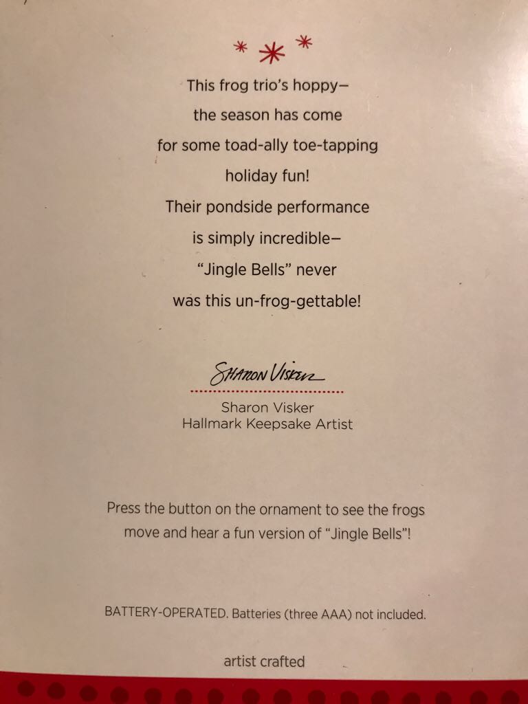 Jingle Frogs - Magic - Sound & Motion (Animals) ornament collectible [Barcode 795902332754] - Main Image 2