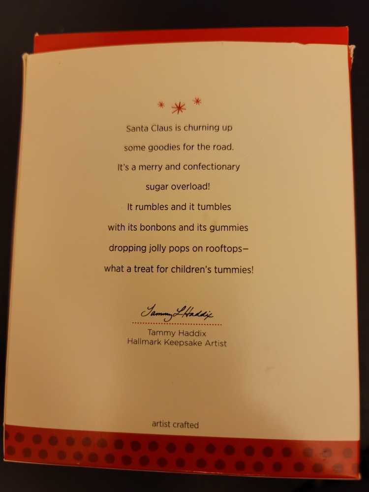 Santa’s Sweet Ride #7 - Santa’s Sweet Ride (Hallmark Keepsake Collectors Series) ornament collectible [Barcode 795902332907] - Main Image 2