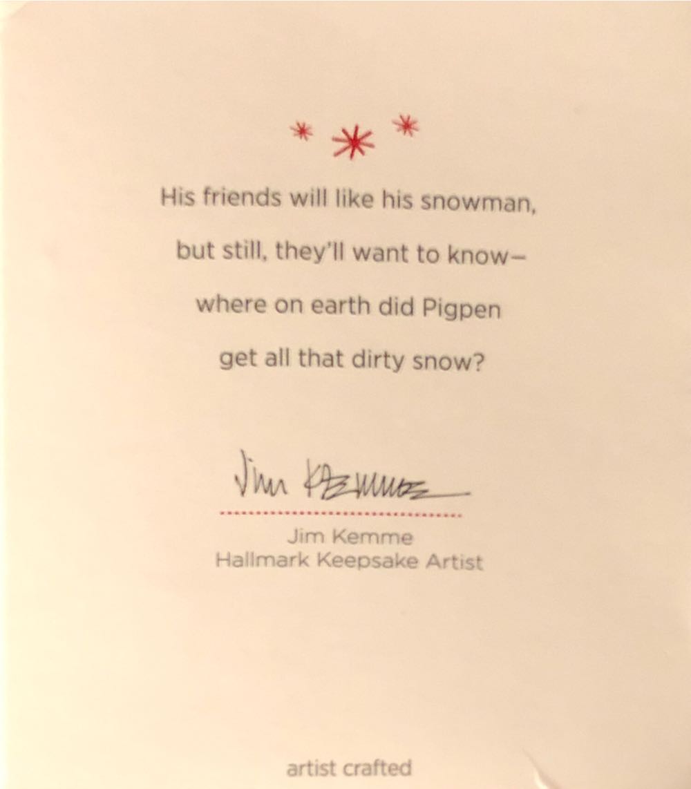 Pigpen Builds A Snowman - The Peanuts Gang (Peanuts) ornament collectible [Barcode 795902332976] - Main Image 3