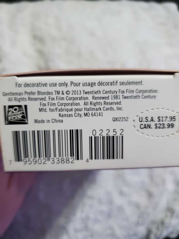 Gentlemen Prefer Blondes  (Marilyn Monroe) ornament collectible [Barcode 795902338824] - Main Image 4