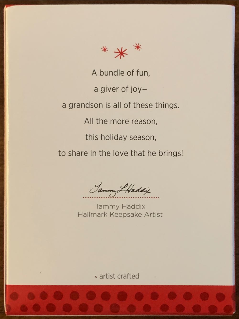 Grandson  ornament collectible [Barcode 795902339241] - Main Image 2