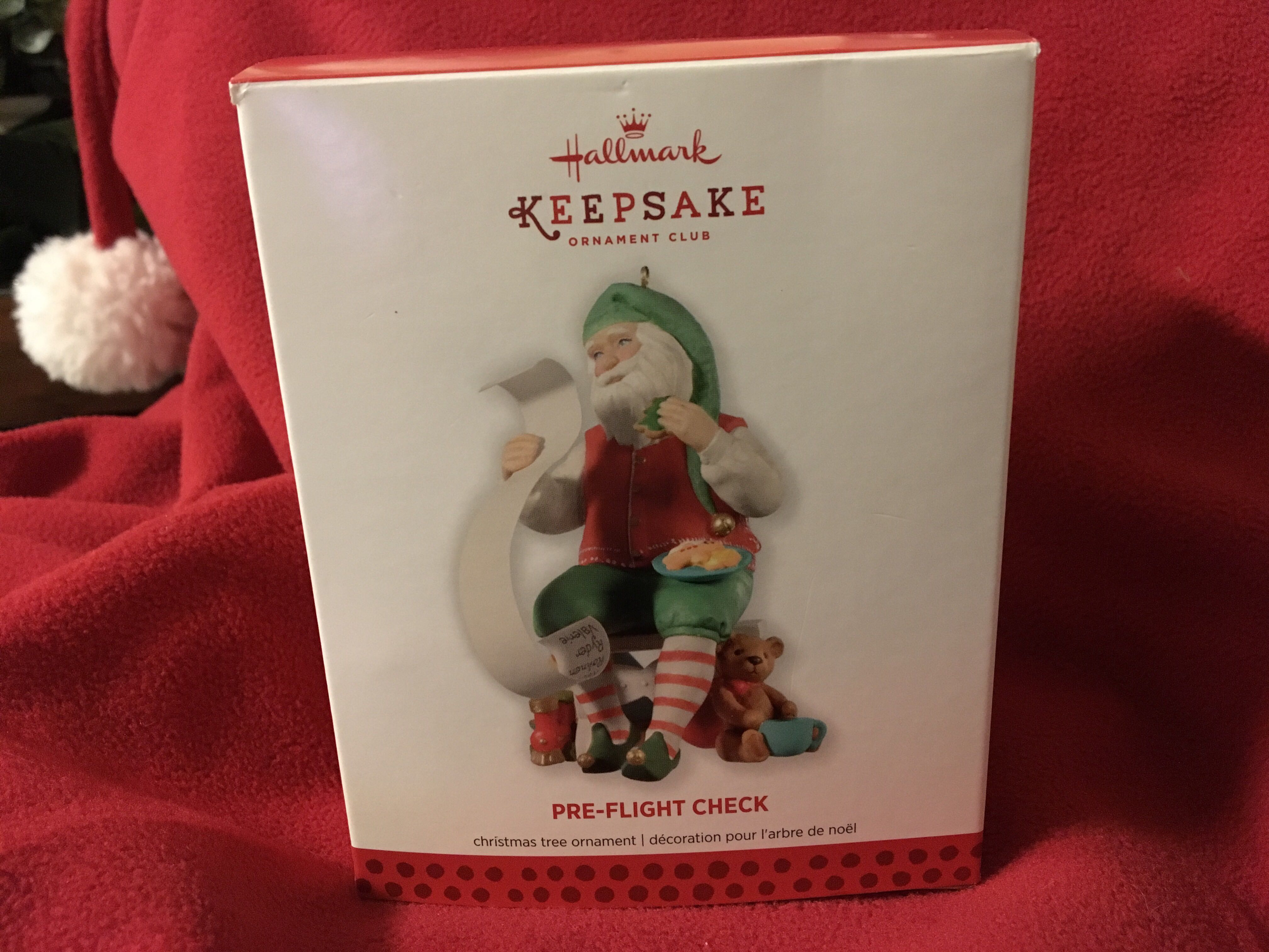 Pre-flight Check - Hallmark KOC Exclusive (Santa, Club) ornament collectible [Barcode 795902342128] - Main Image 2