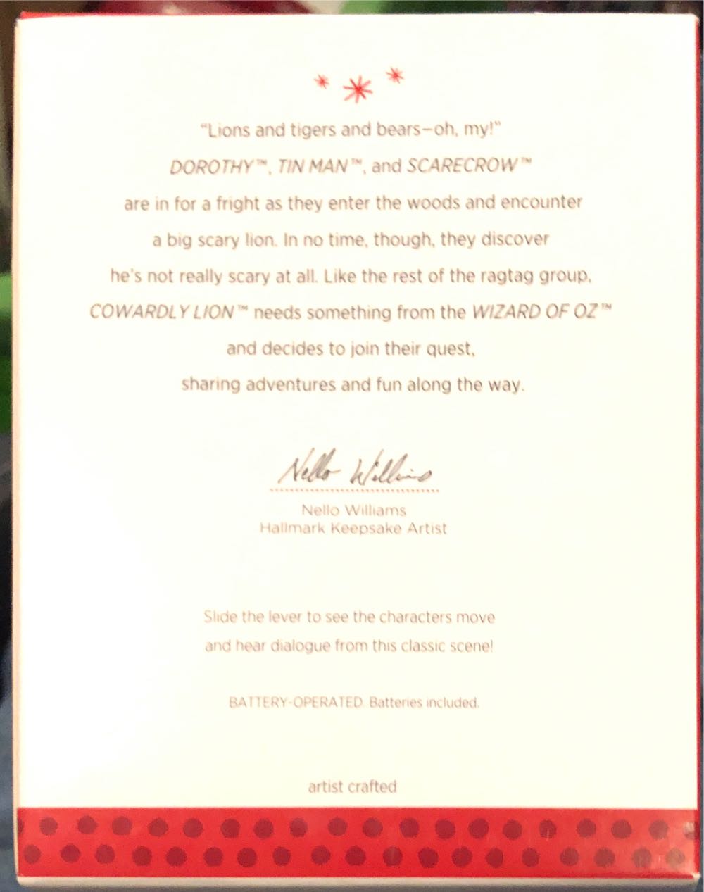 Lions And Tigers And Bears - The Wizard Of Oz (The Wizard Of Oz) ornament collectible [Barcode 795902343859] - Main Image 3